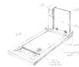 Schets strak vormgegeven grafmonument