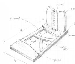 Schets van een exclusief gedenkmonument van glas