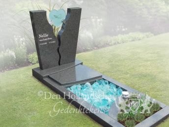 Grafmonument hartje van glas