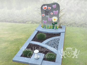 Kindergrafmonument glas