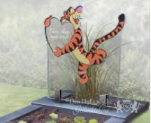 Kindergrafsteen met tijgertje foto 2
