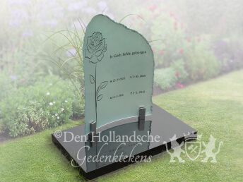 Kort glazen grafmonument