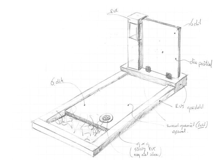 Schets strak vormgegeven grafmonument foto 1