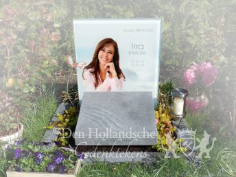 Urnengraf met foto print op glas