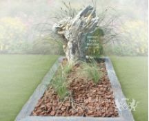 Versteend hout grafmonument foto 2