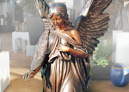 grafmonumenten showroom bronzen beeld engel