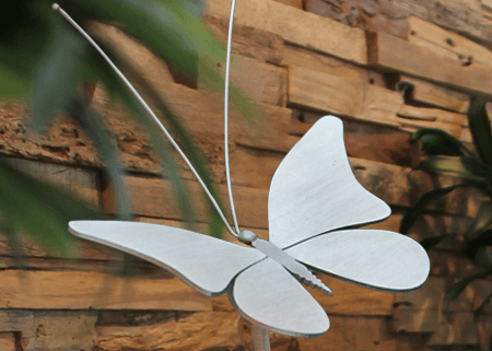 grafmonumenten showroom vlinder RVS